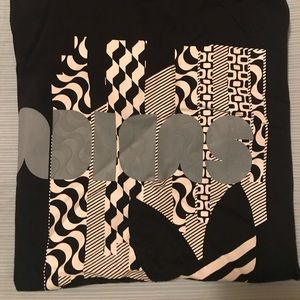 Black and White abstract Adidas tee